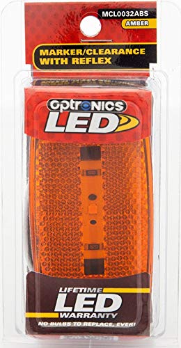 OPTRONICS MCL0032ABS MCL0032RBBP LED Marker/Clearance Light with Reflex, Amber Marine & Electronics