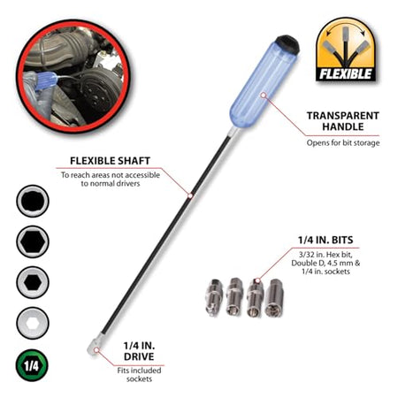 PERFORM TOOL W1187 Performance Tool Automotive Flex Shaft Carburetor Adjuster Engine & Performance