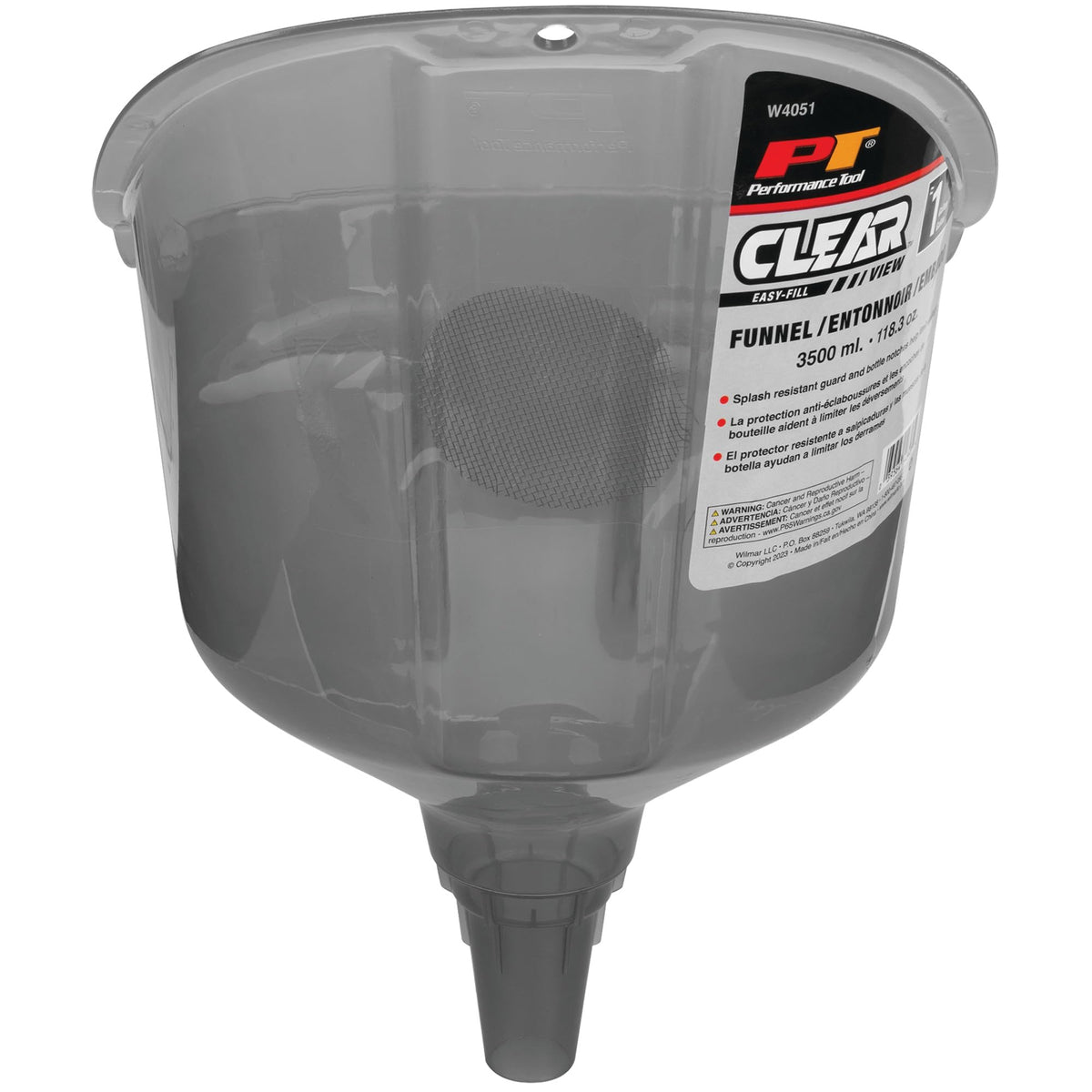 PERFORM TOOL W4051 Performance Tool  Clear View Easy-Fill Funnel, 1 Gallon Engine & Performance