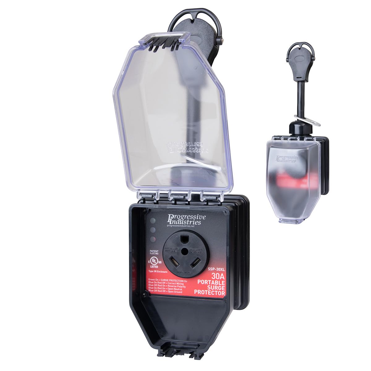 PROGRESSIVE SSP-30XL Industries Portable RV Smart Surge Protector, Black, 30 Amp RV & Camper