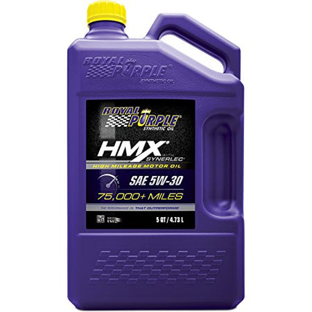ROYAL PURPLE 11748 HMX SAE 5W-30 High-Mileage Synthetic Motor Oil - 5 Quart Engine & Performance