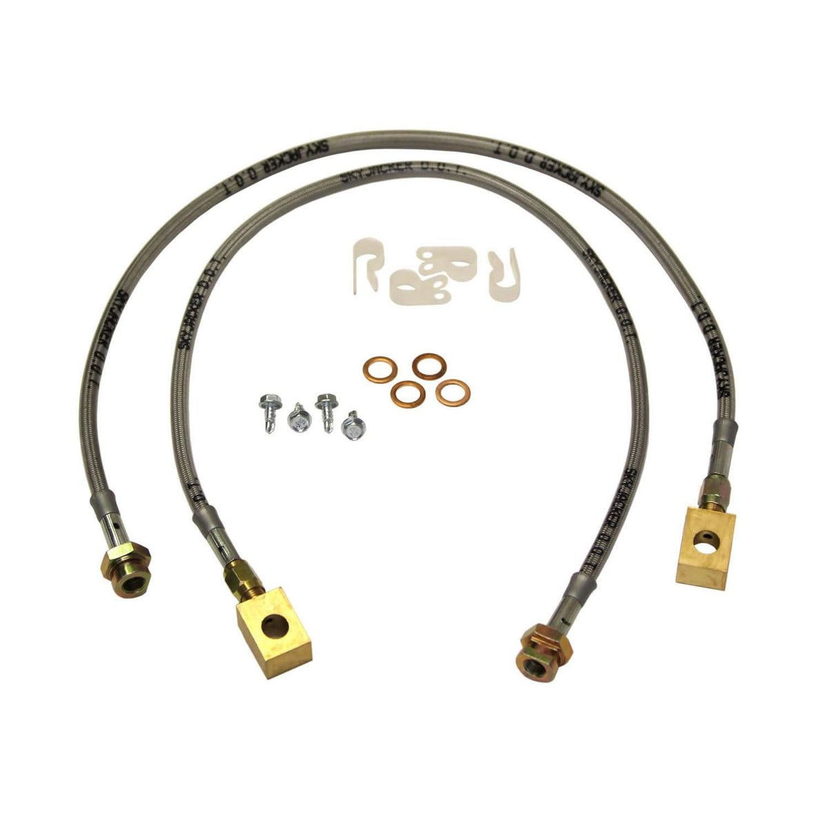 SKYJACKER FBL88 () 4- 6 Stainless Steel Brake Line - Pair,Black Overlanding & 4x4