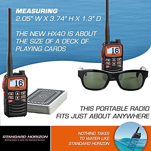 STANDARD HX40 VHF-HH  6W ULTRA COMPACT W/FM RCVR.
