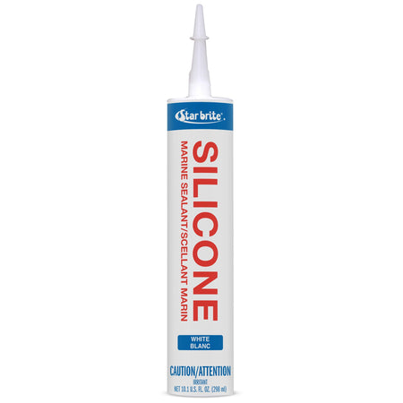 STAR BRITE 082121 Marine Silicone Sealant White - Waterproof Engine & Performance