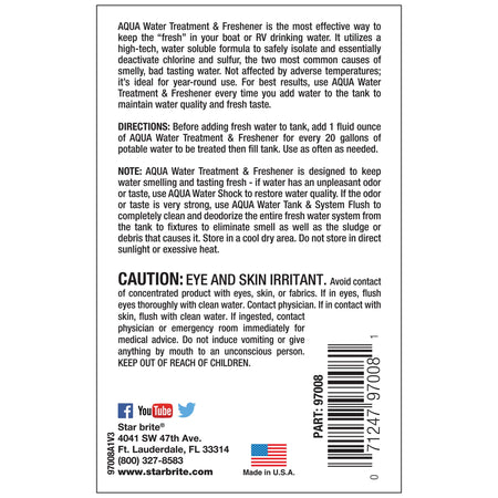 STAR BRITE 097008 WATER TREATMENT AND FRESHENER 8 OZ.