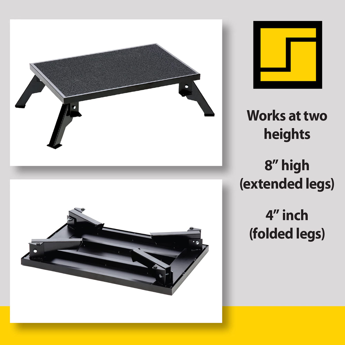 STROMBER S-150 g Carlson 24? x 16? Adjustable RV Platform Step, Heavy-Duty Rust-Re... RV & Camper