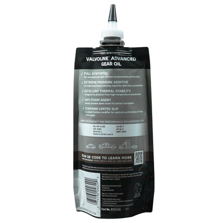 VALVOLINE 889785-EA FlexFill Advanced Full Synthetic 75W-90 Gear Oil 1 Quart Pouch