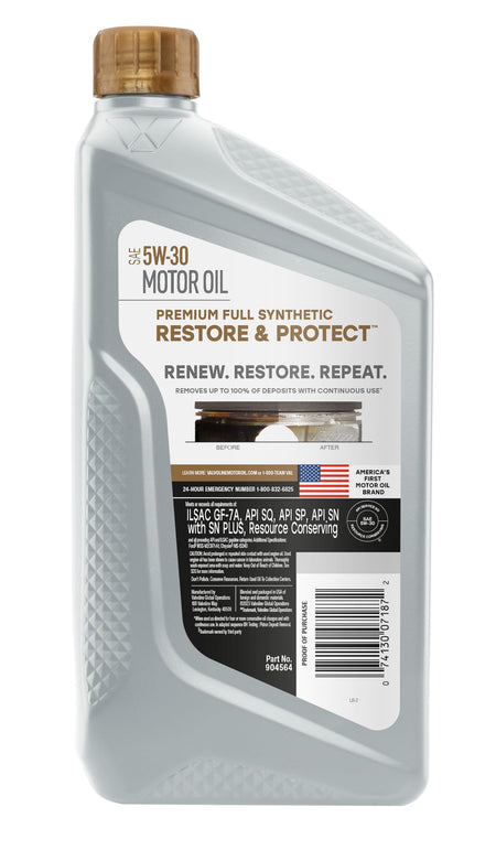VALVOLINE 904564 VAL RESTORE & PROT FULL SYN 5W30 6/