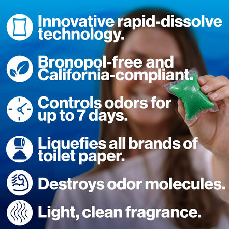 WALEX BIOOCEANBG Bio-Pak Black Holding Tank Deodorizer & Waste Digester Drop-Ins - A... RV & Camper